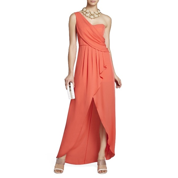 BCBG Kail Draped One-Shoulder Gown in Ambrosia 🟣 - Picture 3 of 7